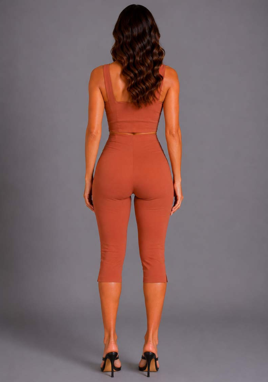 Mckenzie | Square Neckline Rust Top