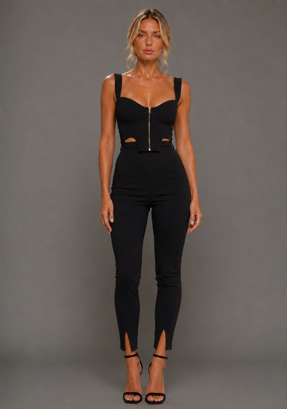 Juno | Sweetheart Black Crop Top