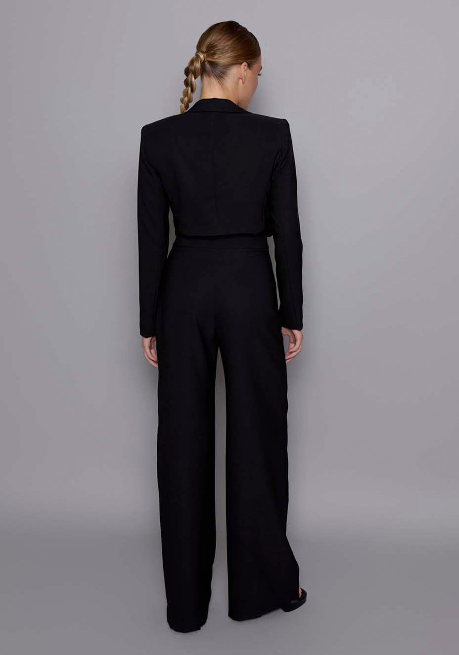 Lumi | High-Waist Black Tailored Trousers