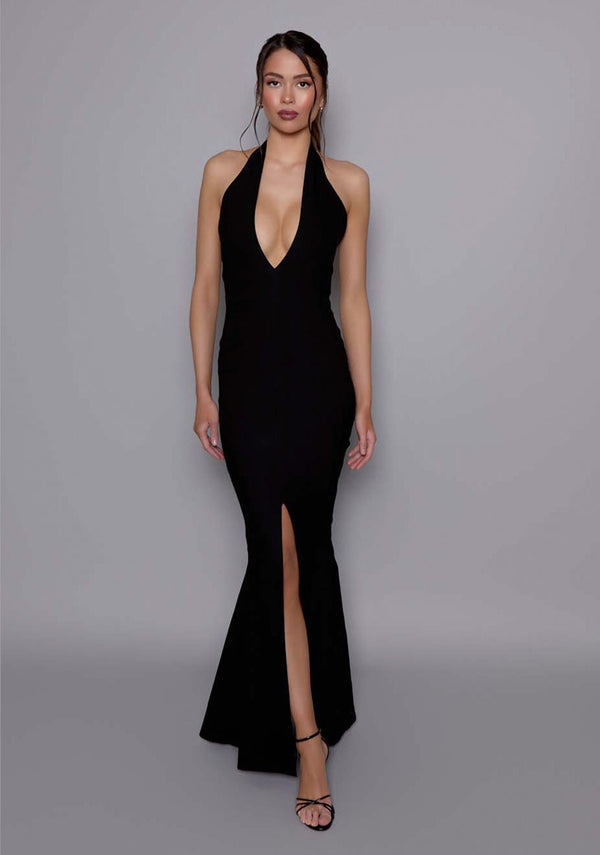 Zara | Fishtail Black Maxi Dress